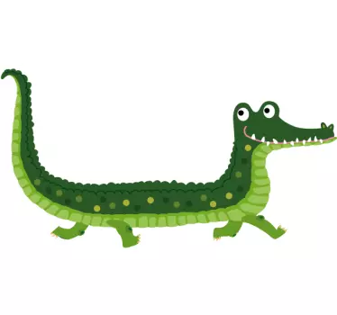 Walking crocodile wild animal sticker - TenStickers