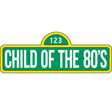 Wall decal quote child of the 80s - TenStickers