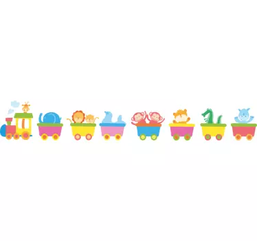 Wall sticker animal train - TenStickers