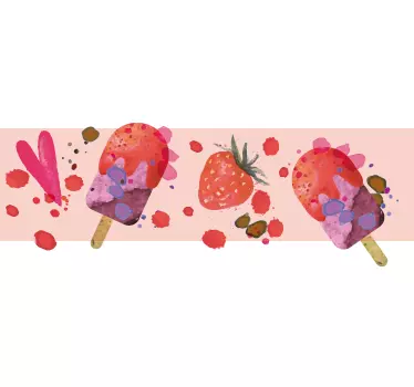 Watercolor drawings border sticker - TenStickers