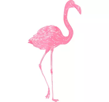 Watercolour Flamingo Wall Sticker - TenStickers