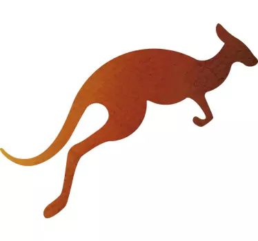 Watercolour Kangaroo Animal Wall Sticker - TenStickers
