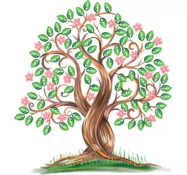Watercolour Tree Wall Decal - TenStickers