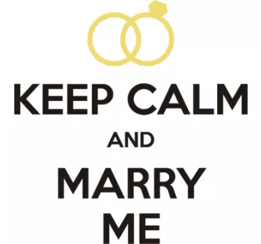 Wedding sticker keep calm and get married - TenStickers