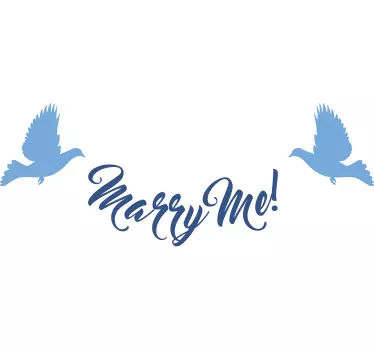 Wedding sticker marry me! - TenStickers