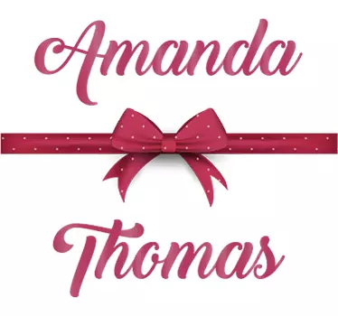 Wedding sticker personalized gift tag - TenStickers