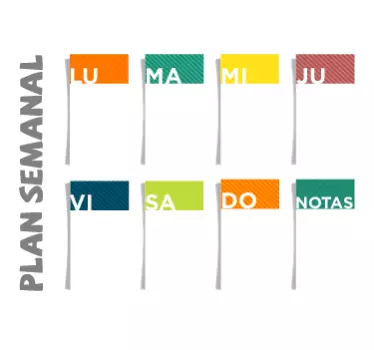 Weekly plan sticker to write on decal - TenStickers