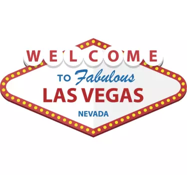 Welcome to Las Vegas Vinyl Sticker - TenStickers