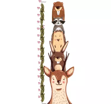 Wildlife Height Measurement Sticker - TenStickers