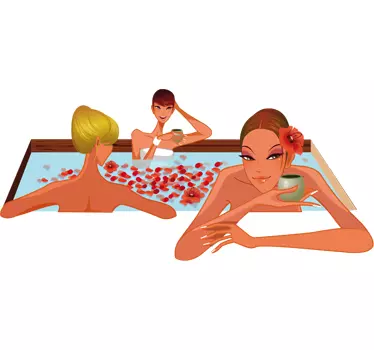 Women in a Jacuzzi Sticker - TenStickers