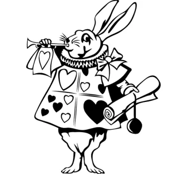 Wonderland Rabbit Wall Sticker - TenStickers