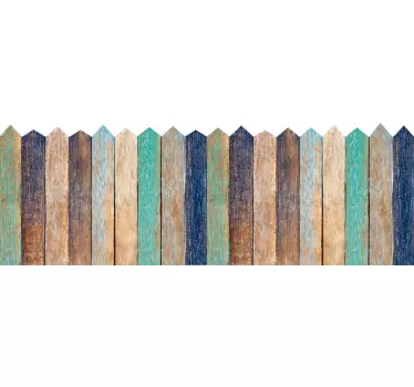 Wooden Fence Headboard Wall sticker for Bedroom - TenStickers