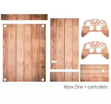 Wooden texture xbox sticker - TenStickers