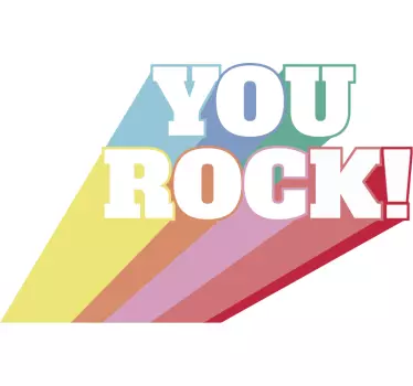 You Rock Coloured Huawei Sticker - TenStickers