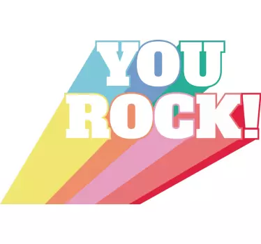 You Rock Coloured iPhone Sticker - TenStickers