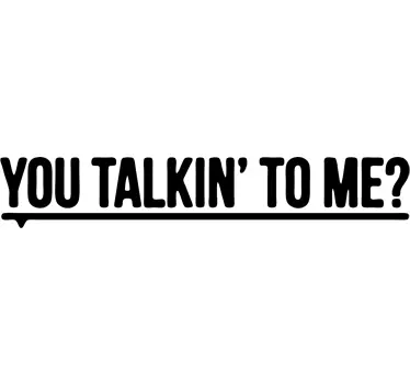 You Talkin' To Me? Mirror Sticker - TenStickers