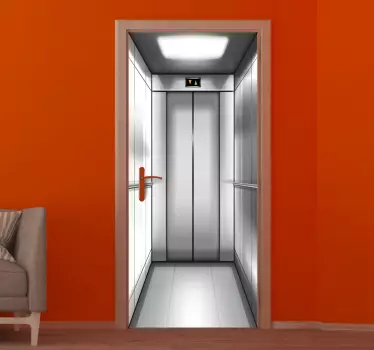 3D depth effect glass door sticker - TenStickers