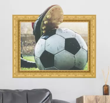 3d Football Frame sticker - TenStickers