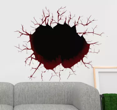 3D Hole visual effects wall sticker - TenStickers