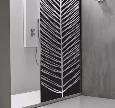 Tropical leaf window decal - TenStickers