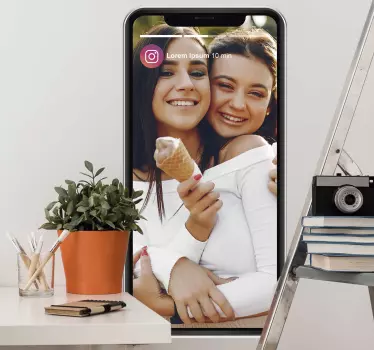 Instagram Story with Photo Personalised Sticker - TenStickers