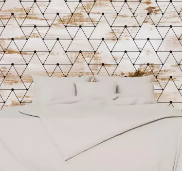 Geometric triangles headboard wall decal - TenStickers