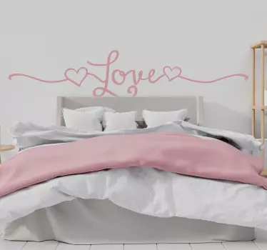 Line style love wall sticker - TenStickers