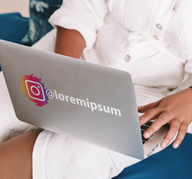 Instagram social media logo  sign sticker - TenStickers