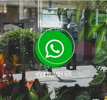 Personalised Whatsapp Logo window decal - TenStickers