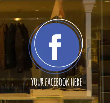 Personalised circle Facebook window decal - TenStickers