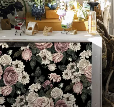 Pattern of big roses decals for furniture - TenStickers