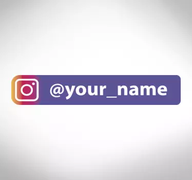 Personalised Purple Instagram logo sign sticker - TenStickers