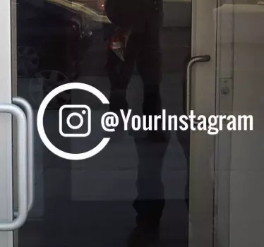Personalised Instagram window sticker - TenStickers