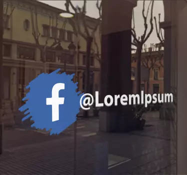 facebook social media logo sign sticker - TenStickers