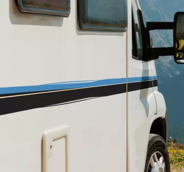 Sidebands decoration caravan sticker - TenStickers