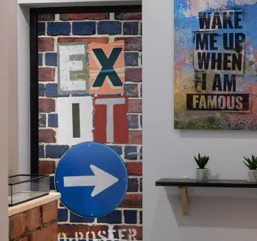 Exit sign urban decal - TenStickers