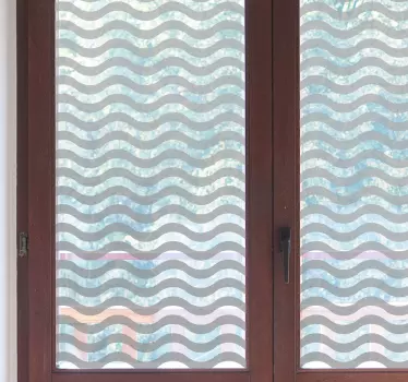 Translucent Waves window decal - TenStickers