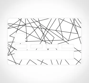 Abstract zig-zag lines credit card sticker - TenStickers