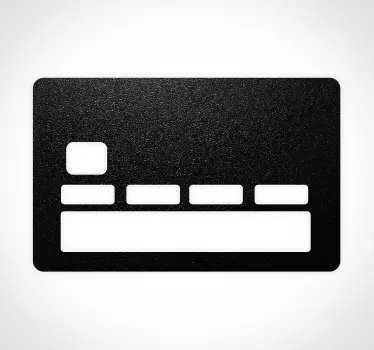 Black background with glitter texture credit card sticker - TenStickers