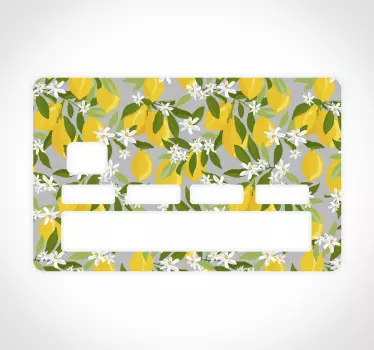 Lemon tree pattern credit card sticker - TenStickers