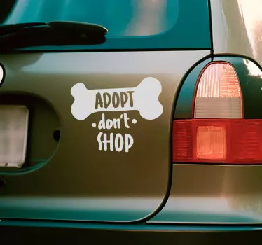 Adopt don’t shop pet car sticker - TenStickers