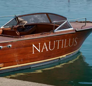 Latin typography custom text boat sticker - TenStickers