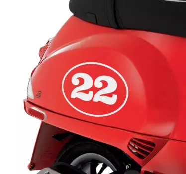 Racing number vehicle motorbike sticker - TenStickers