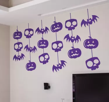 Pendants halloween wall decal - TenStickers