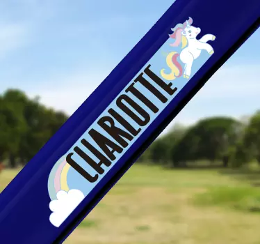 Customisable unicorn bike sticker - TenStickers