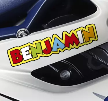 Personalised name Rossi motorbike sticker - TenStickers
