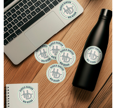 Custom print round sticker with logo - TenStickers