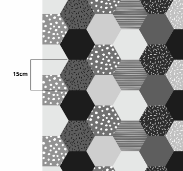 Grey pentagon shape floor sticker vinyl stickers for floor - TenStickers