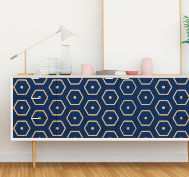Geometric minimalist pattern furniture sticker - TenStickers