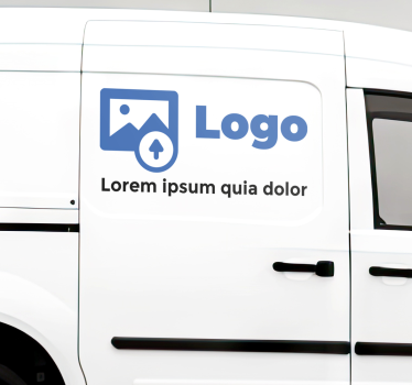 Personalised text and logo car sticker - TenStickers